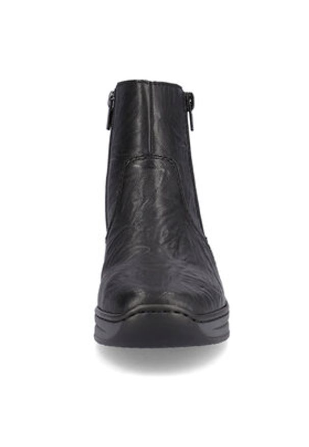 Rieker Botki 48759-00 Czarny. Kolor: czarny. Materiał: skóra