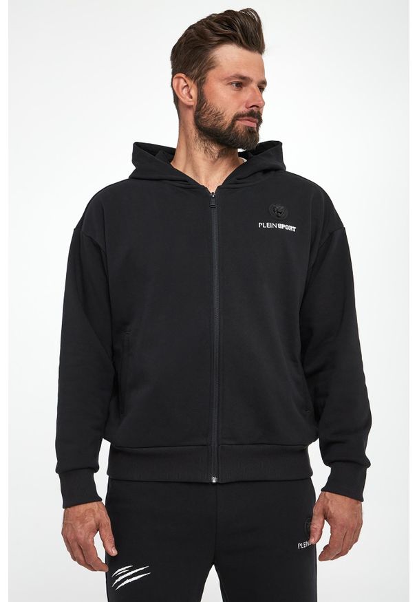 Plein Sport - Bluza męska z kapturem PLEIN SPORT. Typ kołnierza: kaptur. Styl: sportowy