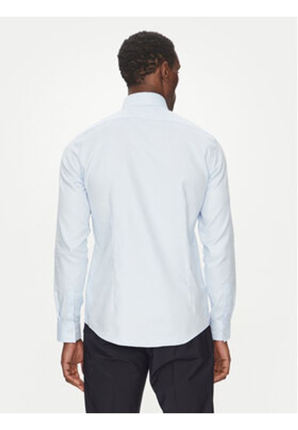Calvin Klein Koszula K10K114360 Błękitny Slim Fit. Kolor: niebieski. Materiał: bawełna