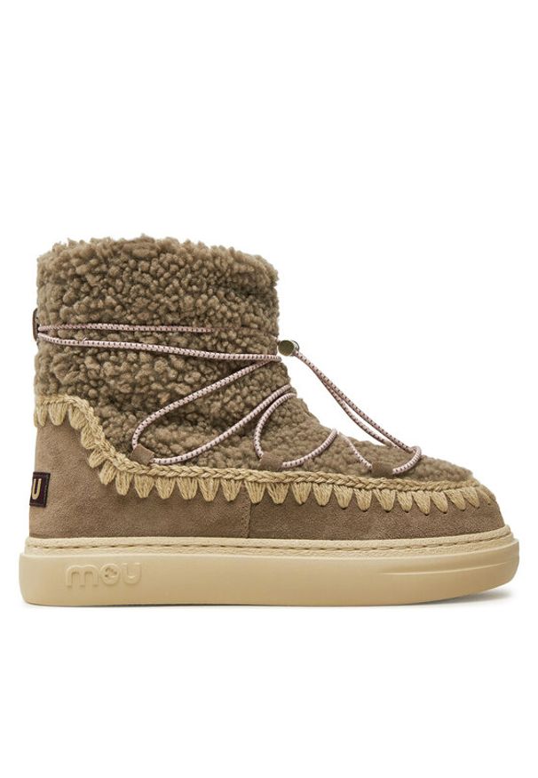 Mou Śniegowce Eskimo Sneaker Bold Scoub Lace FW411012A Szary. Kolor: szary. Materiał: skóra