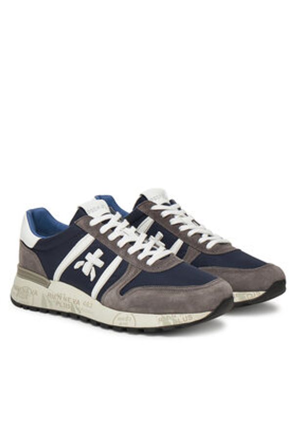 Premiata Sneakersy LANDER VAR 7203 Szary. Kolor: szary. Materiał: zamsz, skóra