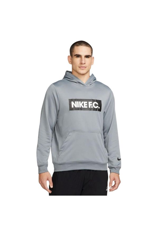 Nike - Męska Bluza Z Kapturem DF FC Libero. Typ kołnierza: kaptur. Kolor: szary