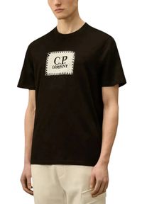 C.P. Company - C.P. COMPANY Czarny męski t-shirt. Kolor: czarny