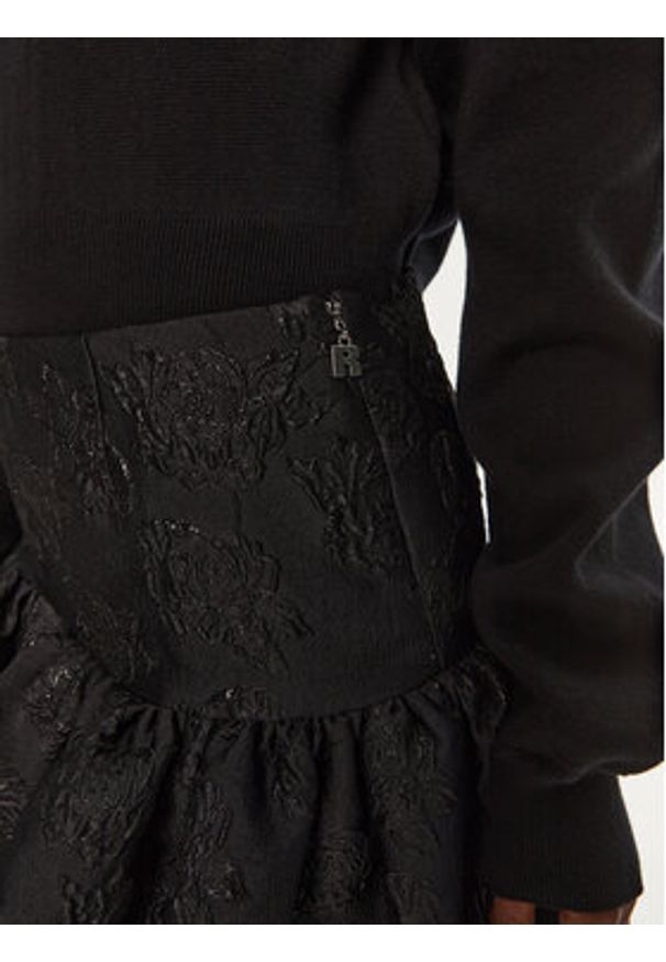 ROTATE Spódnica mini 113602100 Czarny Slim Fit. Kolor: czarny. Materiał: syntetyk