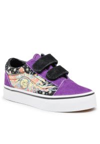 Tenisówki Vans Old Skool V VN0A38HDPCA1 Glow Wizard Purple/Black. Kolor: fioletowy. Materiał: zamsz, skóra. Model: Vans Old Skool #1