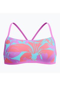 Góra od stroju pływackiego Speedo Allover Digital Crossback Crop Top. Kolor: wielokolorowy