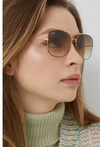 Ray-Ban okulary przeciwsłoneczne 0RB3799 kolor brązowy. Kształt: owalne. Kolor: brązowy #7