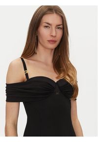 Elisabetta Franchi Sukienka wieczorowa AB-R08-51E2-V800 Czarny Regular Fit. Kolor: czarny. Materiał: wiskoza. Styl: wizytowy #5