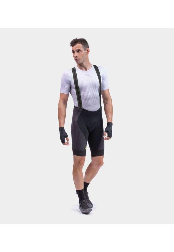 ALÉ CYCLING - Spodenki rowerowe męskie Alé Pantalone C/B Velocity HD2 bibshort. Kolor: czarny