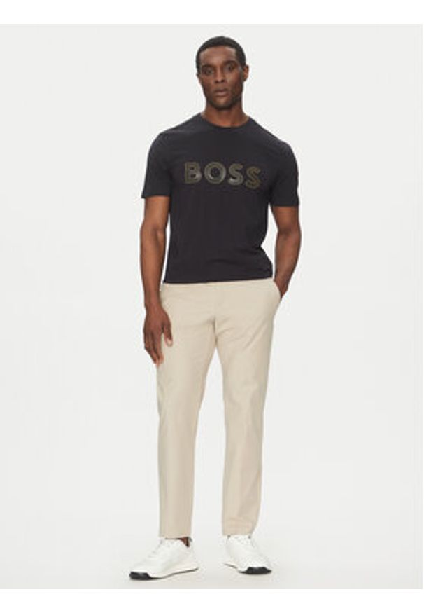 BOSS T-Shirt TL Logo 50535170 Granatowy Regular Fit. Kolor: niebieski. Materiał: bawełna