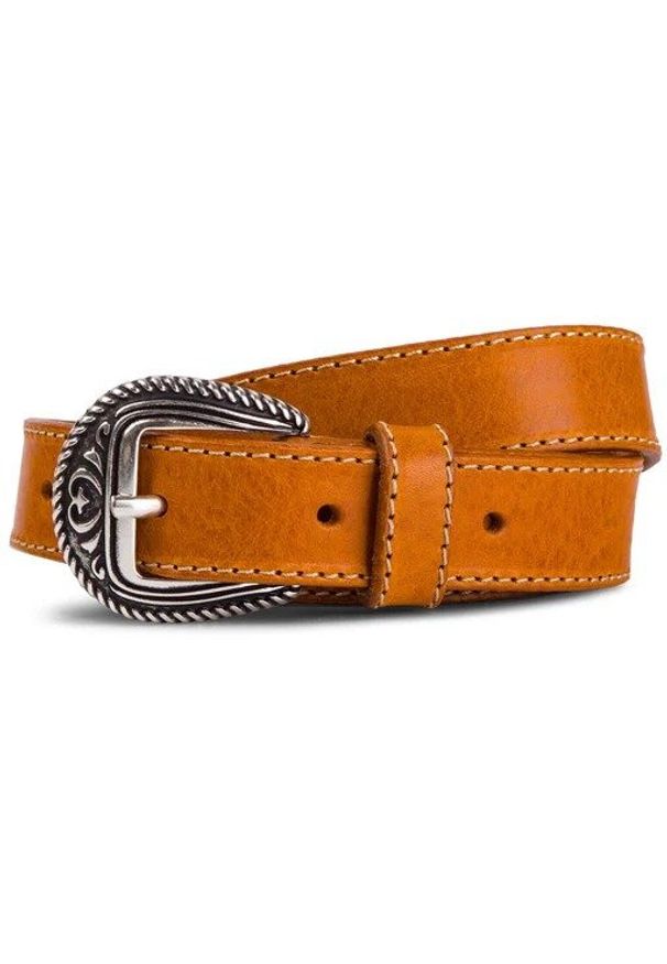 Wrangler - WRANGLER DESERT BELT MĘSKI PASEK KLASYCZNY SKÓRZANY COGNAC W0B83U181 112125579. Materiał: skóra. Styl: klasyczny