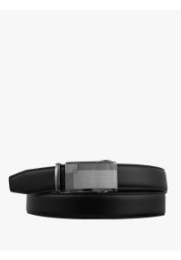 Ryłko - Czarny pasek ze skóry licowej. Kolor: czarny. Materiał: skóra. Styl: klasyczny, street #1