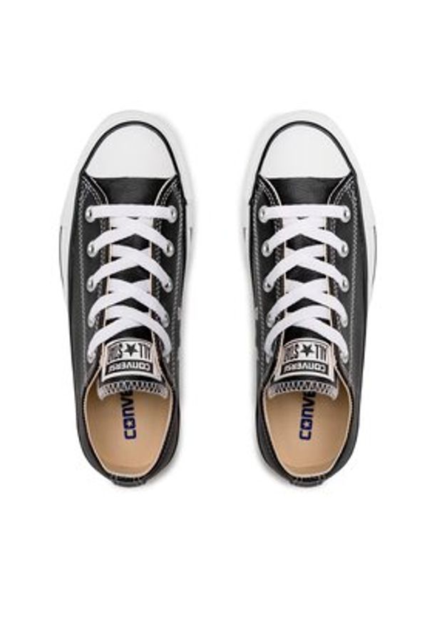 Converse Trampki Chuck Taylor All Star Ox 132174C Czarny. Kolor: czarny. Materiał: skóra