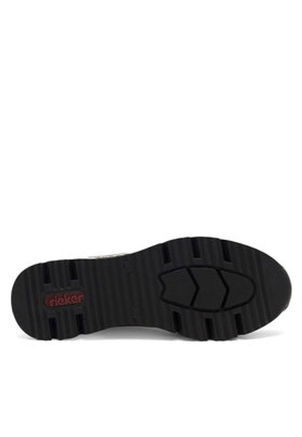 Rieker Sneakersy N6352-60 Beżowy. Kolor: beżowy. Materiał: skóra