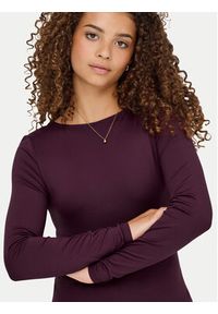 only - ONLY Bluzka Lea 15302647 Fioletowy Slim Fit. Kolor: fioletowy. Materiał: syntetyk