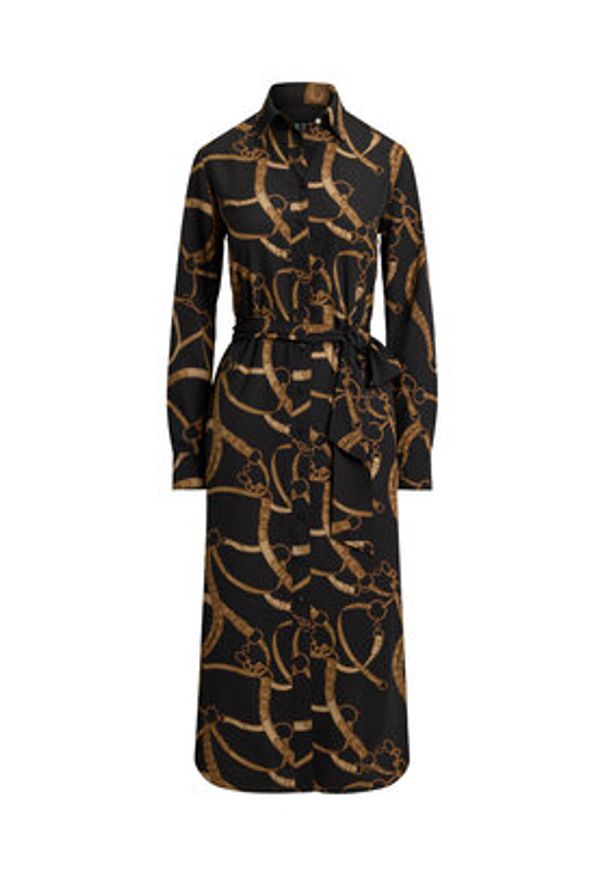 Lauren Ralph Lauren - LAUREN RALPH LAUREN Sukienka koszulowa 200978812001 Czarny Straight Fit. Kolor: czarny. Materiał: syntetyk. Typ sukienki: koszulowe