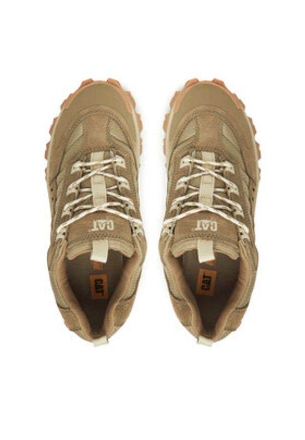 CAT Footwear Sneakersy P726245 Brązowy. Kolor: brązowy. Materiał: skóra, zamsz