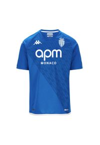 Kappa - Dziecięca koszulka bramkarska AS Monaco Kombat 2023/24. Kolor: niebieski, szary, wielokolorowy. Sport: piłka nożna