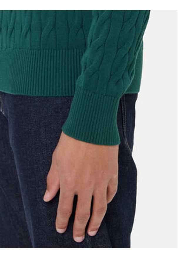 TOMMY HILFIGER - Tommy Hilfiger Sweter MW0MW33132 Zielony Regular Fit. Kolor: zielony. Materiał: bawełna