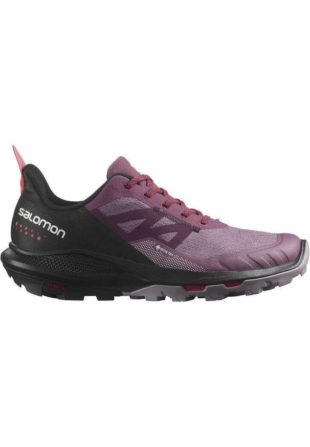 salomon - Damskie buty turystyczne Salomon Outpulse Gtx. Kolor: fioletowy. Styl: sportowy