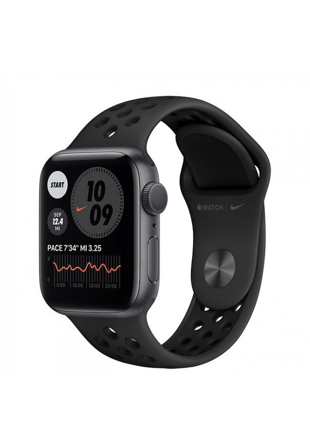 APPLE - Smartwatch Apple Watch Nike 6 GPS+Cell 40 aluminium, gwiezdna szarość | antracyt/czarny pasek. Rodzaj zegarka: smartwatch. Kolor: czarny. Styl: wakacyjny