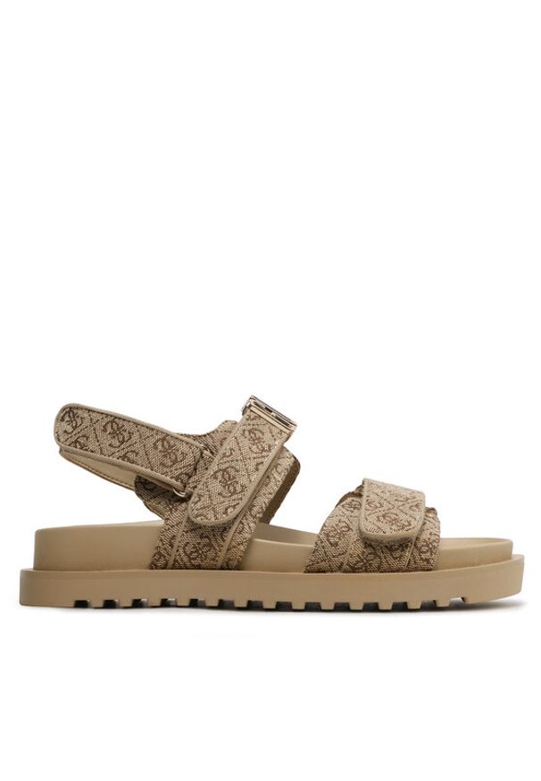 Guess Sandały Fabelis2 FL6FB2 FAL03 Brązowy. Kolor: brązowy. Materiał: materiał