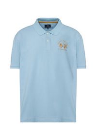 La Martina Polo CCMP01 PK001 Błękitny Regular Fit. Typ kołnierza: polo. Kolor: niebieski. Materiał: bawełna #5