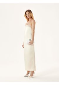 Kazar - Białe czółenka ślubne z połyskującą ozdobą z cyrkonii. Okazja: na ślub cywilny, na wesele. Kolor: biały. Materiał: tkanina. Wzór: aplikacja. Styl: elegancki, młodzieżowy #8