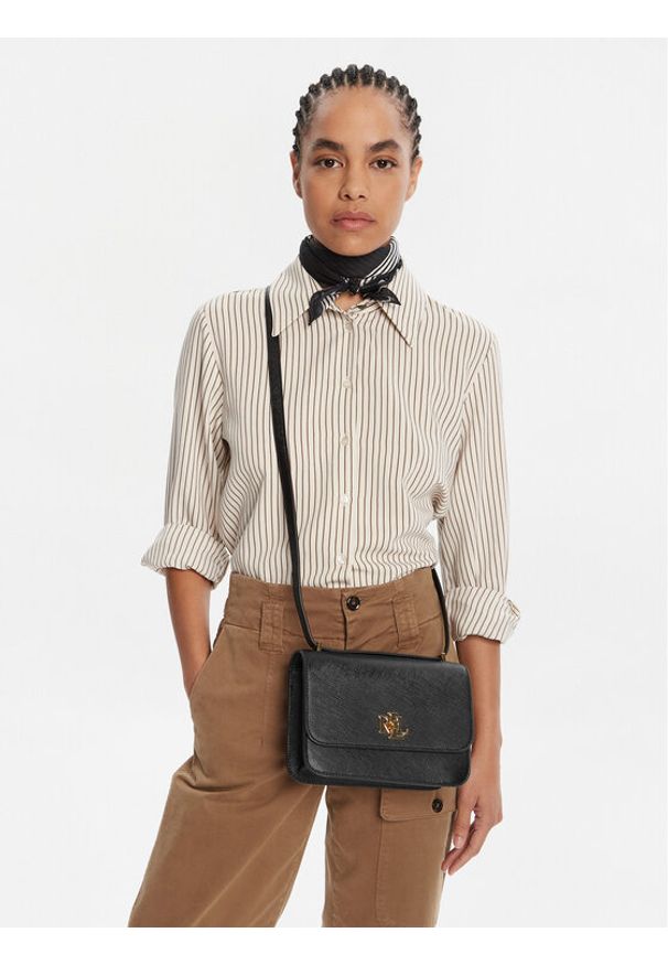 Lauren Ralph Lauren - LAUREN RALPH LAUREN Torebka 431974272002 Czarny. Kolor: czarny. Materiał: skórzane