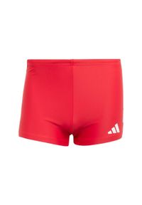 Adidas - Bokserki 3-Stripes Swim 2-Inch. Kolor: wielokolorowy, czerwony, biały. Materiał: materiał