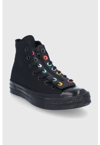 Converse Trampki damskie kolor czarny. Nosek buta: okrągły. Kolor: czarny. Materiał: guma #3