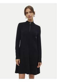 Vero Moda Sukienka dzianinowa Nancy 10309303 Czarny Loose Fit. Kolor: czarny. Materiał: syntetyk, wiskoza