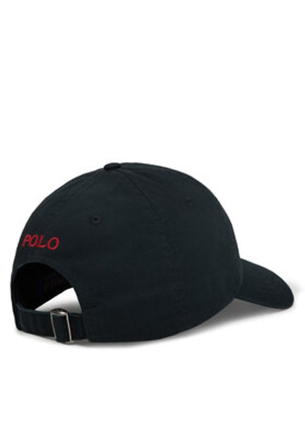 Polo Ralph Lauren Czapka z daszkiem 211912843019 Czarny. Kolor: czarny. Materiał: materiał, bawełna