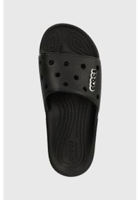 Crocs klapki Classic Crocs Slide męskie kolor czarny 206121. Kolor: czarny. Materiał: materiał, guma. Wzór: gładki. Obcas: na obcasie. Wysokość obcasa: niski #5
