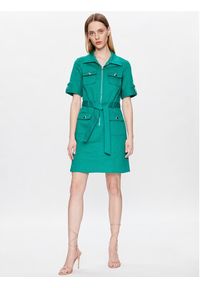 Morgan Sukienka codzienna 221-RENOM Zielony Regular Fit. Okazja: na co dzień. Kolor: zielony. Materiał: bawełna. Typ sukienki: proste. Styl: casual #8