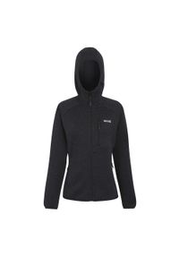 Regatta - Bluza Polarowa Damska Z Kapturem Newhill. Typ kołnierza: kaptur. Kolor: czarny. Materiał: polar. Sezon: zima. Styl: sportowy. Sport: turystyka piesza #1