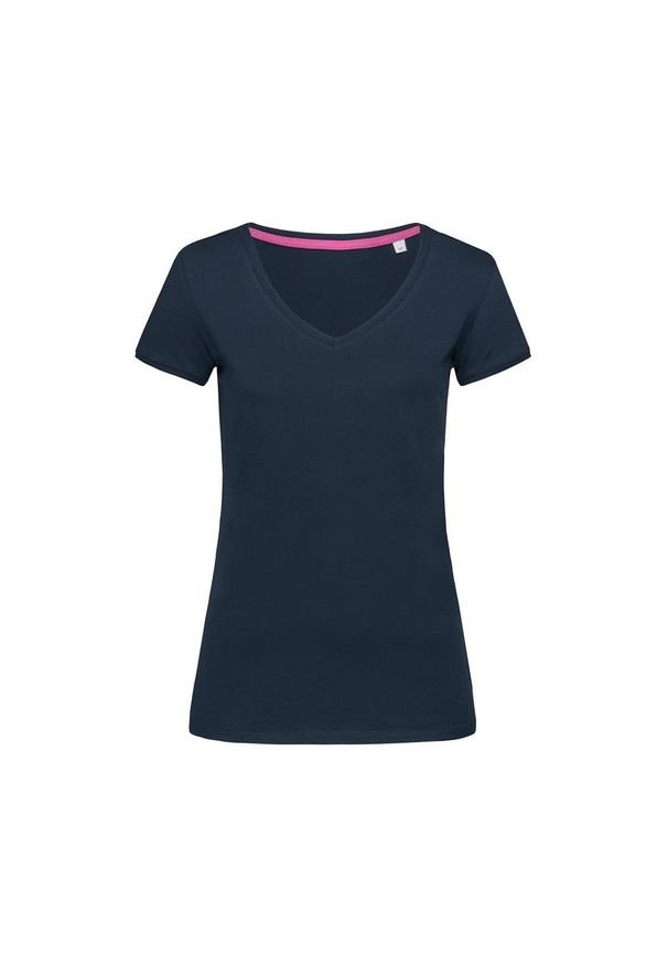 Stedman - Koszulka Damska Megan Z Dekoltem V. Kolor: niebieski. Sport: turystyka piesza