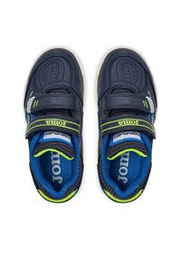 Joma Buty do piłki nożnej Top Flex Jr Indoor TPJW2403INV Granatowy. Kolor: niebieski. Materiał: skóra