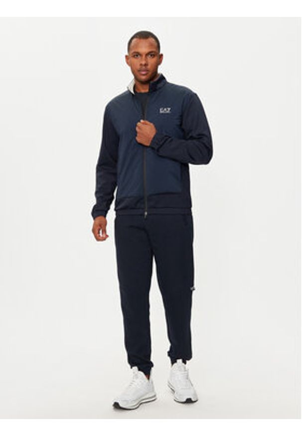 EA7 Emporio Armani Kurtka przejściowa 6DPM85 PJUFZ Granatowy Regular Fit. Kolor: niebieski. Materiał: syntetyk