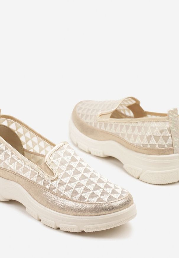 Born2be - Beżowe Siateczkowe Półbuty w Sportowym Stylu Odalisse. Okazja: na co dzień. Kolor: beżowy. Styl: sportowy