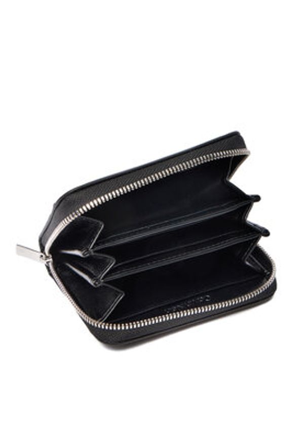 Calvin Klein Portfel Emblem Aop Embossed Zip Around LV04F1081G Czarny. Kolor: czarny. Materiał: skóra
