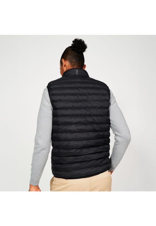 INESIS - Kamizelka do golfa męska Inesis MW500. Typ kołnierza: golf. Kolor: czarny. Materiał: poliester, materiał, poliamid. Długość rękawa: bez rękawów. Sport: golf