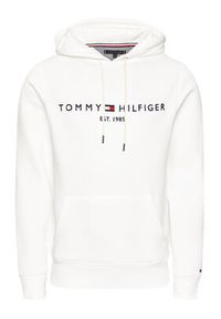 TOMMY HILFIGER - Tommy Hilfiger Bluza Logo MW0MW11599 Biały Regular Fit. Kolor: biały. Materiał: syntetyk #5