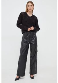 Silvian Heach sweter damski kolor czarny ciepły. Kolor: czarny. Materiał: dzianina #3