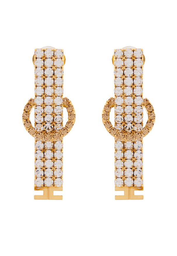 Elisabetta Franchi Klipsy OR-11M-52E2-V240 Złoty. Materiał: metalowe. Kolor: złoty