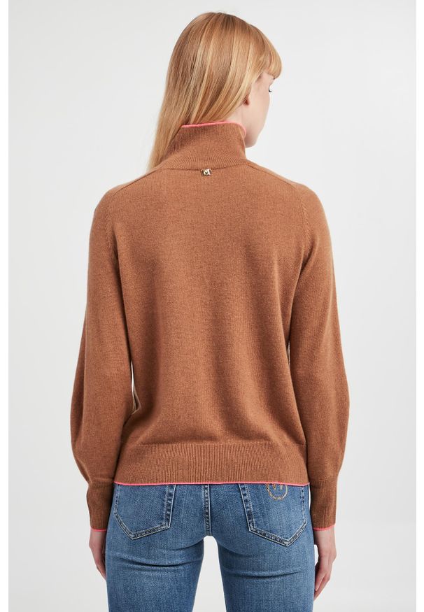 Pinko - Golf damski wełniany Polipo PINKO. Typ kołnierza: golf. Materiał: wełna