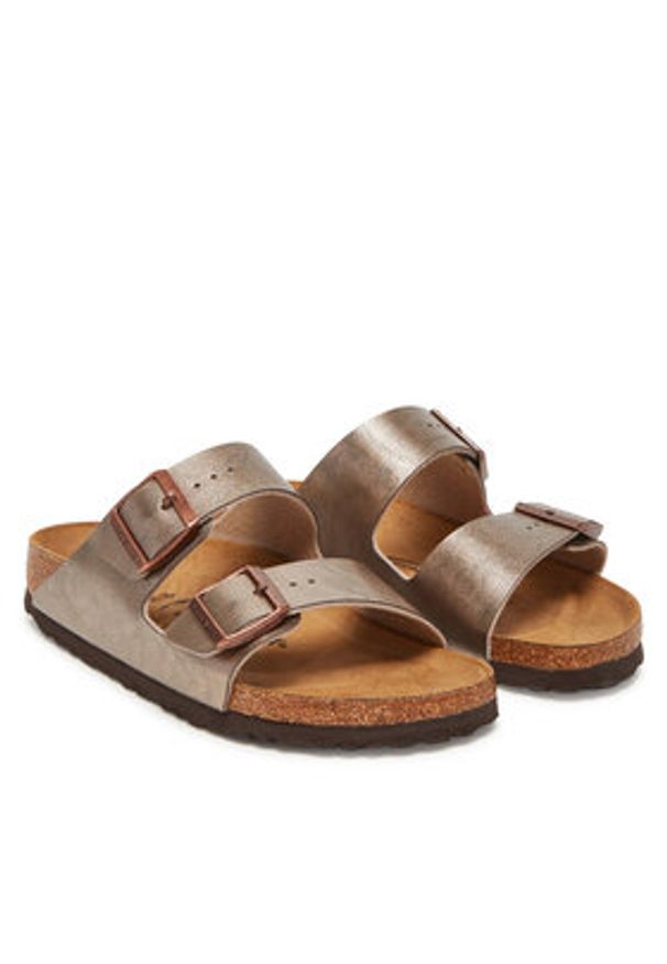 Birkenstock Klapki Arizona 1029439 Brązowy. Kolor: brązowy. Materiał: skóra