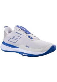 Buty tenisowe męskie Babolat SFX EVO All Court. Kolor: niebieski, beżowy, wielokolorowy. Sport: tenis