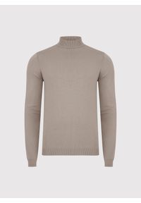 Pako Lorente - PAKO LORENTE – Beżowy półgolf męski. Kolor: beżowy, brązowy. Materiał: poliamid, wiskoza. Wzór: gładki, ze splotem #3