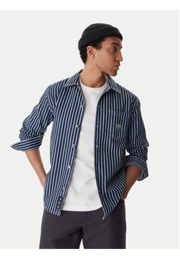 RVCA Koszula jeansowa Dayshift Hickory 23A053511 Niebieski Regular Fit. Kolor: niebieski. Materiał: jeans